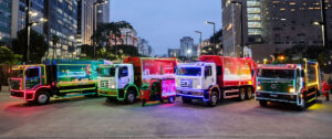 Concentração dos caminhões na Sao Joao com Vale do Anhangabau